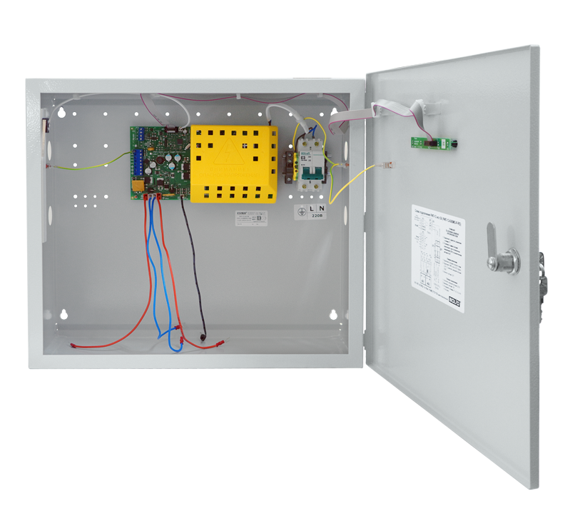 Резервированный источник питания, 12 В, 6 А (10 мин-8 А), передача данных и управление по интерфейсу RS-485, световая и звуковая индикация режимов, 2х40 Ач, защита от переразряда.&nbsp;&nbsp;Металлический корпус.