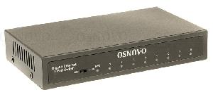 Коммутатор Gigabit Ethernet на 8 RJ45 портов. Порты: 8 x GE (10/100/1000Base-TX). Изоляция портов (VLAN). Auto MDI/MDIX Встроенная грозозащита 3кВ. В комплекте БП DC12V(1A). 138 x 25 x 80мм. -10...+55 гр. С.