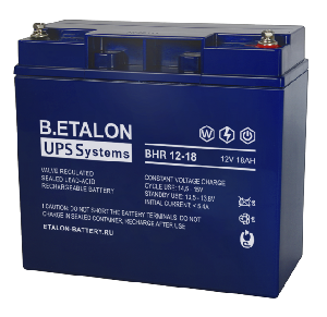 BHR 12-18 - Аккумулятор 18 А/ч 12В, 181х77х167 мм, вес 5,8 кг Аккумулятор 18 А/ч 12В, 181х77х167 мм, вес 5,8 кг