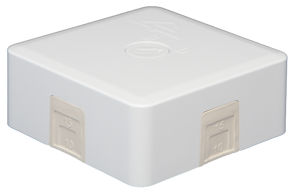 Коробка монтажная огнестойкая IP41, фарфоровый клеммник 8 контактов, до 3 мм кв., 75х75х30 мм, вводы вставки из эластичного материала