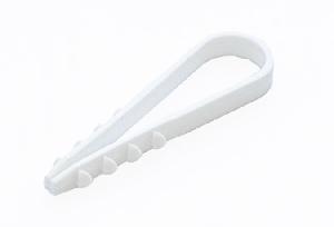 Дюбель-хомут для круглого кабеля d5-10 мм белый (100 шт/уп)