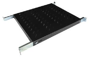 Полка стационарная 19", для шкафов глубиной 600, 352/552мм, нагрузка 100 кг, черная