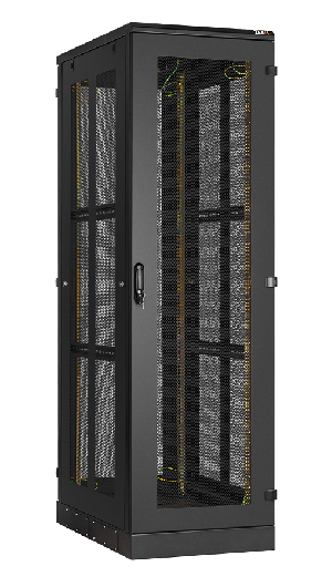 Напольный шкаф 19", 33U, перфорированная передняя, задняя дверь и боковые стенки Ш600хВ1660хГ1000мм, в разобранном виде, черный
