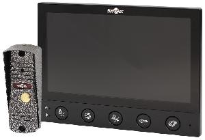 Комплект: монитор видеодомофона 7" и панель вызова 600ТВЛ, 4-х проводная линия связи, встроенный блок питания, черный монитор