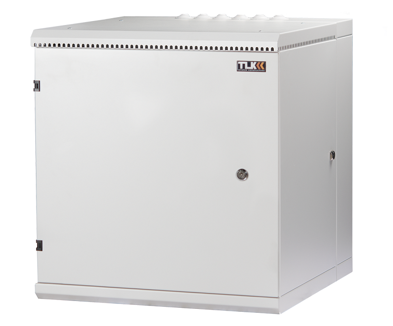 Настенный двухсекционный&nbsp;&nbsp;шкаф 19", 12U, металлическая дверь, промышленный, степень защиты IP55, Ш600хВ638хГ600мм, серый.