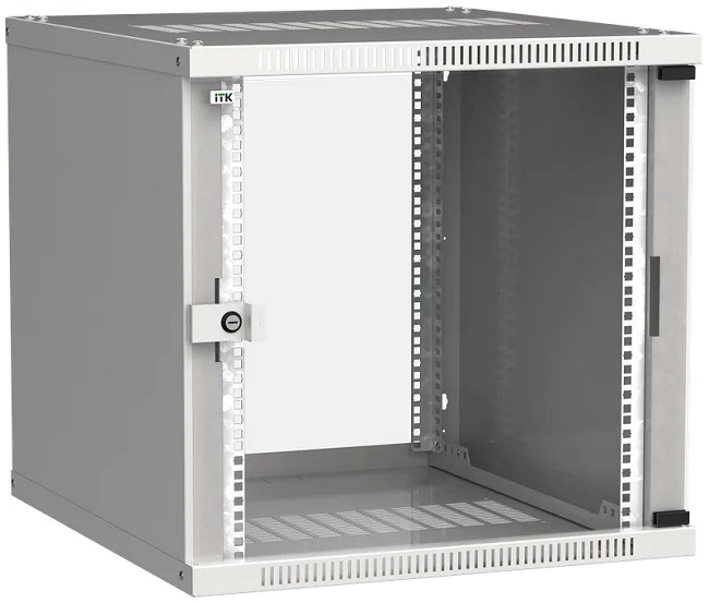 ITK Шкаф LINEA WE 12U 600x450мм дверь стекло серый, для оборудования общей массой не более 50 кг.