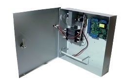 Контроллер СКУД Gate-IP-Web. Ethernet 10/100 Мбит/с, розетка RJ-45; 2 входа считывателей Wiegand; 32 тыс. ключей, 47 тыс. событий, 250 расписаний; 8 универсальных входов, 4 релейных выхода, в корпусе с одним источником бесперебойного питания и местом под аккумулятор 7Ач.