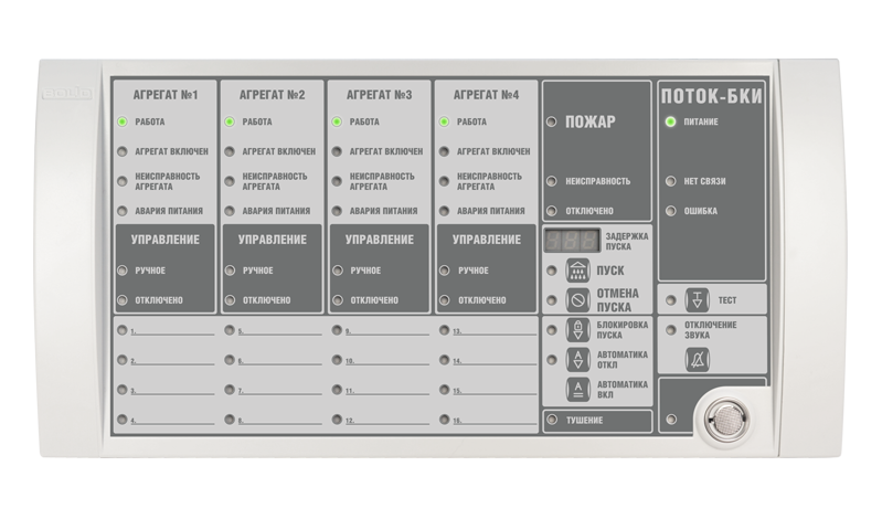 Блок индикации и управления насосной станции. Два интерфейса&nbsp;&nbsp;RS-485
