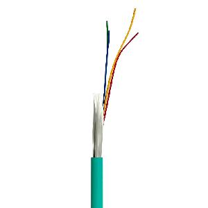 Кабель ВО распределительный, универсальный, 4x50/125 OM3 нг(А)-HF, плотный буфер, бирюзовый