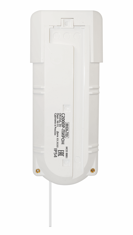 Охранный объемный оптико-электронный адресный радиоканальный извещатель для открытых площадок, дальность 12 м. Батарея в комплекте. IP54. От минус 40 до +50°С