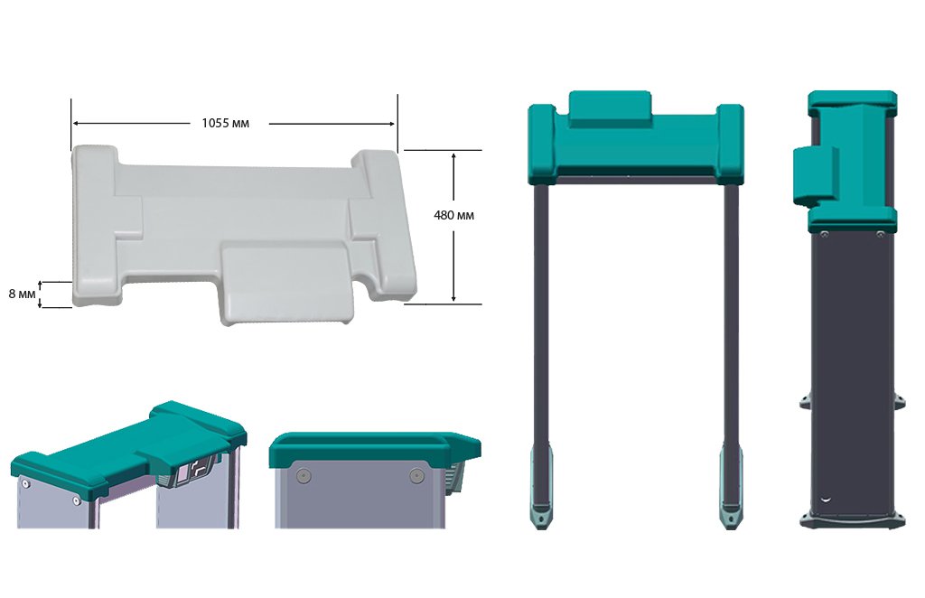 Защитная крышка арочных металлодетекторов серии Z, 1055х480х80 мм. Предохраняет блок управления от образования наледи, прямого попадания воды (дождь, брызги).&nbsp;&nbsp;- от -37 до +50 C