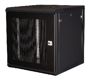 Шкаф 19" телекоммуникационный настенный, 12U 635х600х600 мм, дверь перфорация, черный