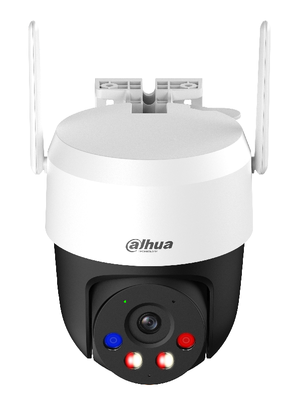 Уличная Мини-PT IP-видеокамера с Wi-Fi, 5Мп; 1/2.7” CMOS; 4мм; ИК-фильтр; 0.007лк@F1.6; сжатие: H.265, H.264, MJPEG; 2 потока до 5Мп@25к/с; видеоаналитика: обнаружение людей, обнаружение транспортных средств; ИК-подсветка 30м, Led-подсветка 30м; сигнализация красно-синей подсветкой, встроенные микрофон+динамик; MicroSD до 256Гбайт; защита: IP66, питание: 12В(DC); Wi-Fi 2.4ГГц