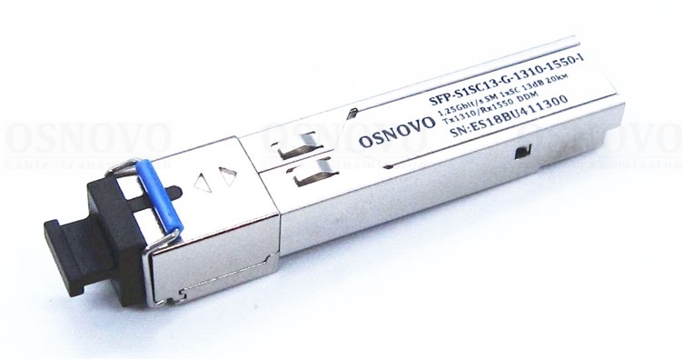 Промышленный SFP Модуль. Одно волокно Single Mode. Скорость: до 1,25 Гбит/c. Тип разъема: SC. Оптический бюджет: 13дБ. Расстояние передачи - до 20км.  Tx:1310/Rx:1550. Поддержка DDM. 13,7x12,2x56,7мм. -40…+85°С.