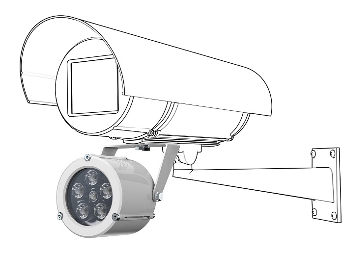 Прожектор инфракрасный периметровый. Предельная дальность с освещенностью 1лк до 30м. Угол 60°. Порог включения, лк 10 ± 5. Длина волны, нм 850. 12VDC. Потребляемая мощность 6,5 Вт/0,25Вт, при обогреве 3Вт - 9,5Вт/3,25Вт. -60° ÷ +50°С. IP66/IP68.