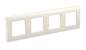 Рамка на 2+2+2+2 модуля (четырехместная), белая, RAL9010, Bravo
