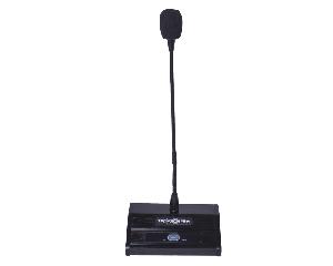 Микрофон настольный с подставкой, на гибкой стойке, со звуковым сигналом, с кнопкой "ВКЛ/ВЫКЛ", максимальная длина соединительного кабеля - 10м.