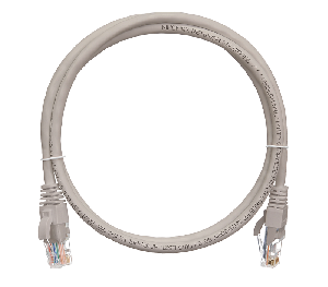 Патч-корд 10 метров U/UTP 4 пары, Кат.5е, LSZH, серый, 2хRJ45/8P8C, T568B, Molded