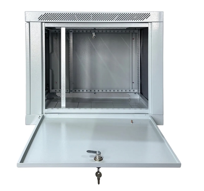 ТШ-096060 - Шкаф телекоммуникационный навесной, серый, дверь стекло, 19”, 9U Шкаф телекоммуникационный навесной, серый, дверь стекло, 19”, 9U