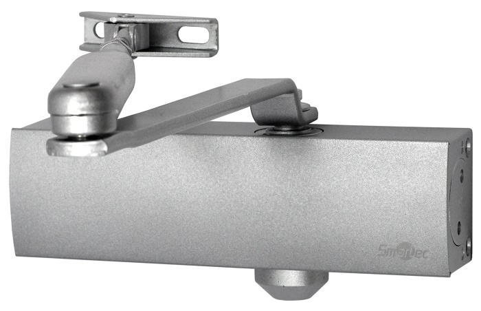 Доводчик двери c тягой EN 4, 60 - 85 кг, 1100 мм, 2-х скор., SL - алюм