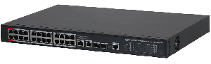 24-портовый гигабитный управляемый коммутатор с PoE, уровень L2, Порты: 24 RJ45 10/100/1000Мбит/с; IEEE802.3af/IEEE802.3at/Hi-PoE/IEEE802.3bt, 2 RJ45 10/100/1000Мбит/с (uplink), 2 SFP 1000Мбит/с (uplink); мощность PoE: порты 1~2 до 90Вт, порты 3~24 до 30Вт, суммарно до 420Вт; PoE watchdog; питание: 100~240В(AC); грозозащита: до 6кВ