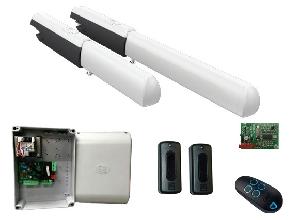 Комплект автоматики для двухстворчатых распашных ворот до 1000 кг, до 5,0 м, 50%, на основе привода А5000А (блок управления ZF1N, радиоуправление с динамическим кодом, фотоэлементы)