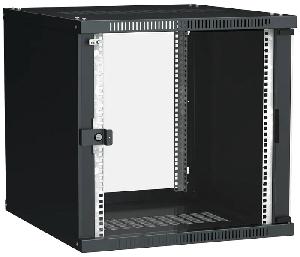 ITK Шкаф LINEA WE 12U 600x450мм дверь стекло черный, для оборудования общей массой не более 50 кг.