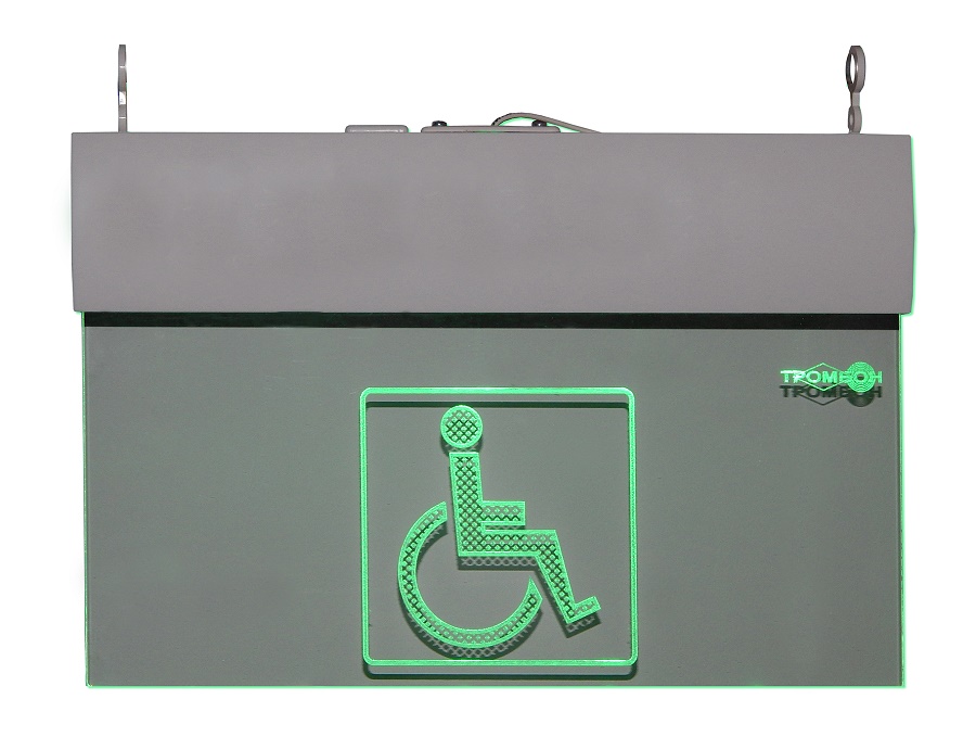 Светозвуковое табло,&nbsp;&nbsp;устанавливается на входе в помещения и зоны безопасности, специально оборудованные для маломобильных групп населения.