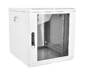Шкаф телекоммуникационный настенный разборный 12U (600×650) съемные стенки, дверь стекло
