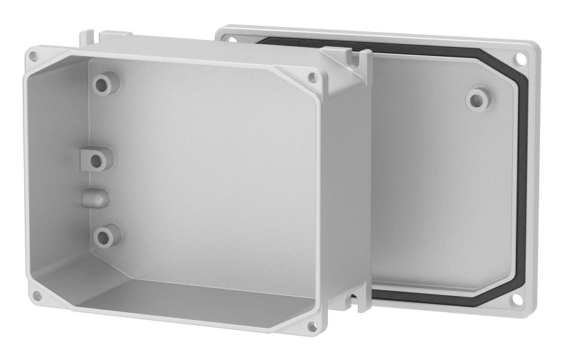 Коробка ответвительная алюминиевая окрашенная, IP66/IP67, RAL9006, 128х103х55мм