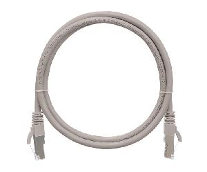 Коммутационный шнур F/UTP 4 пары, Кат.5е (Класс D), 100МГц, 2хRJ45/8P8C, T568B, заливной, с защитой защелки, многожильный, BC (чистая медь), 26AWG (7х0,165мм), PVC нг(А), серый, 1,5м