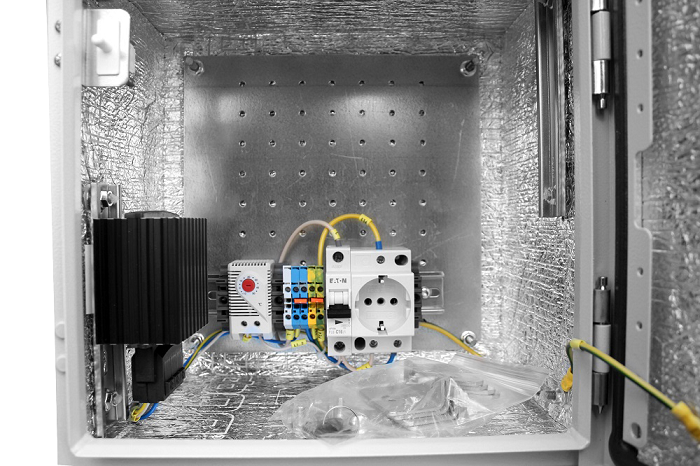 Шкаф ЭКОНОМ уличный всепогодный настенный укомплектованный (В600 × Ш600 × Г300), комплектация Т2-IP66