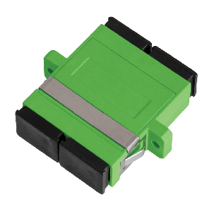 Адаптер волоконно-оптический, соединительный, одномодовый, SC/APC-SC/APC, двойной, пластиковый, зеленый, уп-ка 2шт.