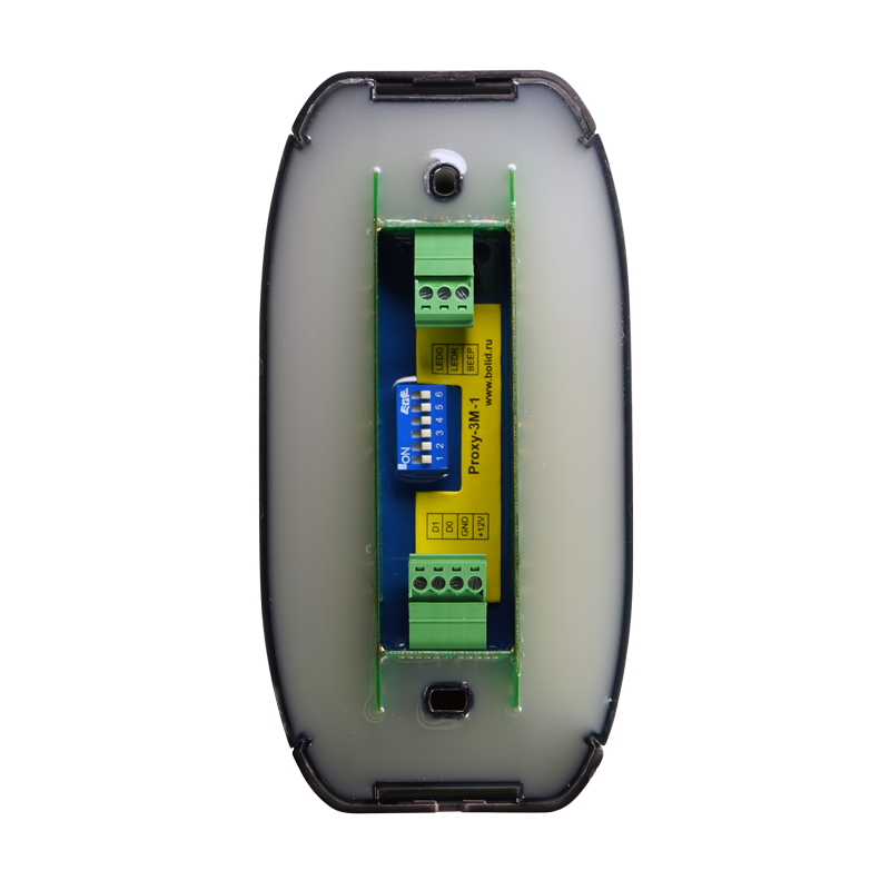 Считыватель проксикарты MIFARE. Выходной формат данных: Touch Memory; Wiegand 26; Wiegand 44, Накладной.