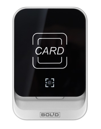 Считыватель QR кода и карт Mifare. Передача в контроллер в форматах Wiegand-26, -34, -44. 58х138х23 мм.