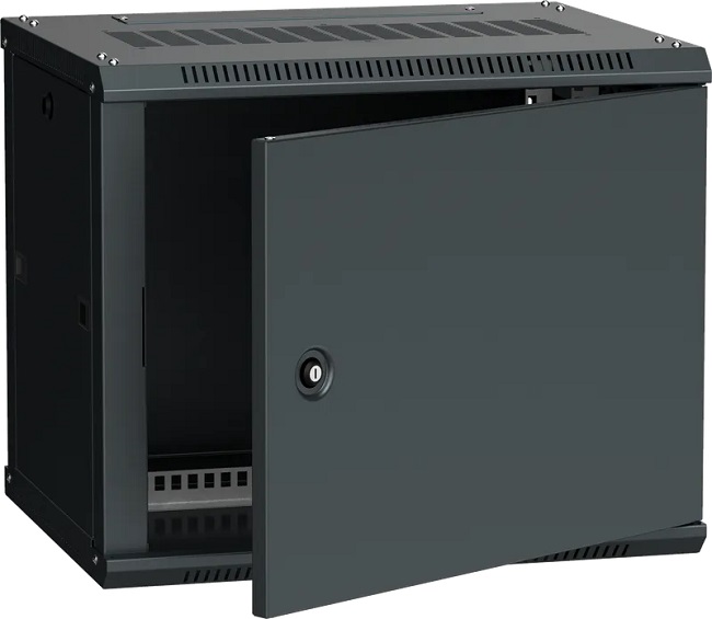 ITK Шкаф LINEA W 6U 600x450 мм дверь металл, RAL9005, Черный
