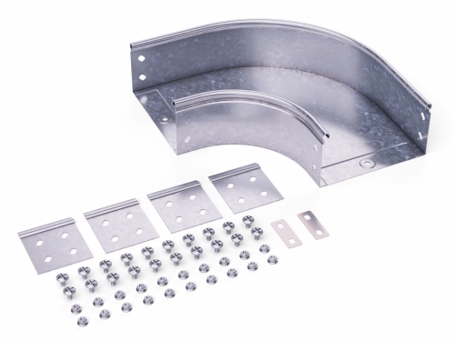 Угол CPO 90 горизонтальный 90° 200х50 в комплекте с крепежными элементами и соединительными пластинами, необходимыми для монтажа