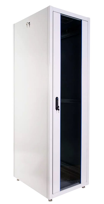 Шкаф телекоммуникационный напольный ЭКОНОМ 48U (600 × 1000) дверь стекло, дверь металл