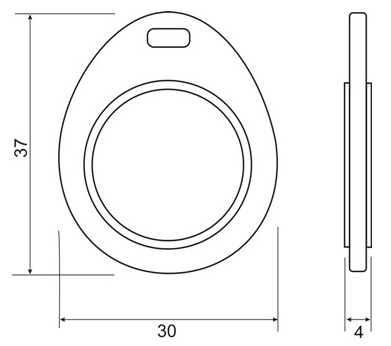 Брелок c кольцом (иницииализирован под IronLogic Защищенный)