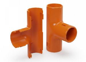 Тройник разборный оранжевый d20 мм (5шт/уп)