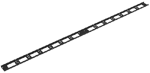 Органайзер кабельный вертикальный, 47U, для шкафов серий TFI-R, Ш75хВ2020хГ20мм, металлический, с крепежом, цвет черный