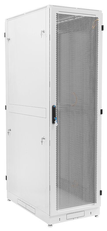Шкаф серверный напольный 48U (800 × 1200) двойные перфорированные двери 2 шт.