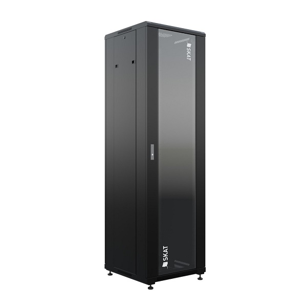 Шкаф напольный универсальный серверный 32U 600х600мм, дверь стеклянная