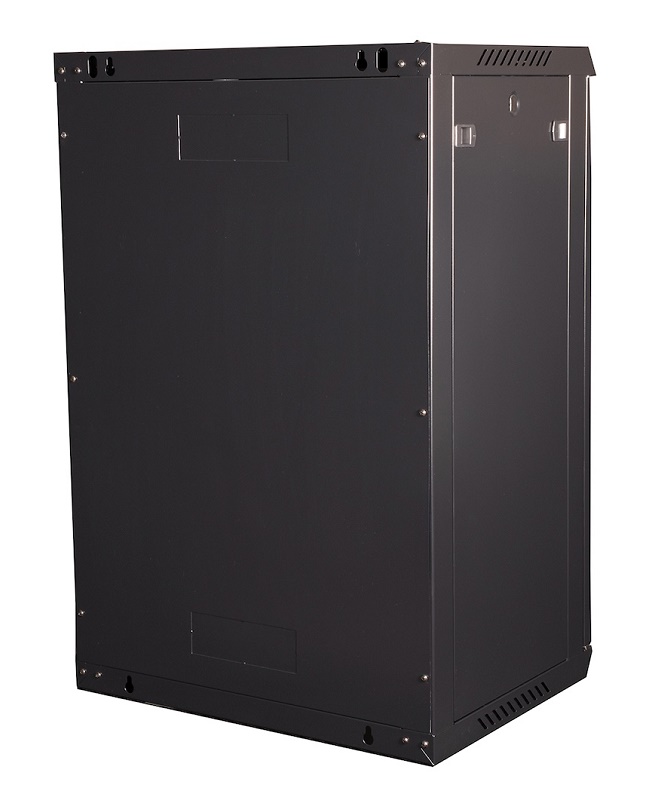 Шкаф 19" телекоммуникационный настенный, 18U 901х600х450 мм, дверь перфорация, черный