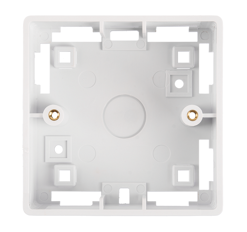 Коробка настенная, под лицевые панели и розетки формата 86х86мм, белая