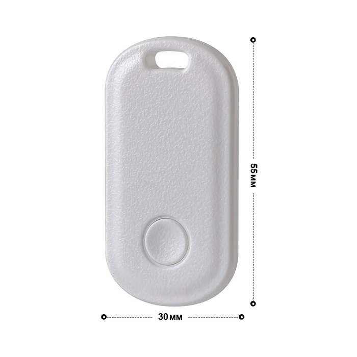 PW-Tag L1 W - Брелок-идентификатор BLE, овальный, с кнопкой, цвет корпуса белый. Брелок-идентификатор BLE, овальный, с кнопкой, цвет корпуса белый.