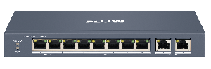 Коммутатор L2, Смарт-управляемый, 8 портов 10/100M RJ45 PoE, 2 uplink порта 1000М RJ45, 802.3af/at/bt, 2 порта поддерживают HiPoE 90 Вт, бюджет PoE 110 Вт, облачное управление, поддержка режима передачи до 300м,10Мб/с, CAT6; защита от перенапряжения 6 кВ;