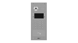 Вызывная видеопанель многоабонентская, считывание карт, брелоков и мобильных идентификаторов: EM-Marin, Mifare® Plus и Mifare® Classic, Bluetooth, NFC, IP,&nbsp;&nbsp;4,3" TFT экран, механические кнопки, IP 65, врезная. SIP протокол