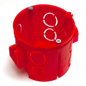 Коробка установочная углубленная безгалогенная (HF) 68х62 с саморезами (8шт/уп)