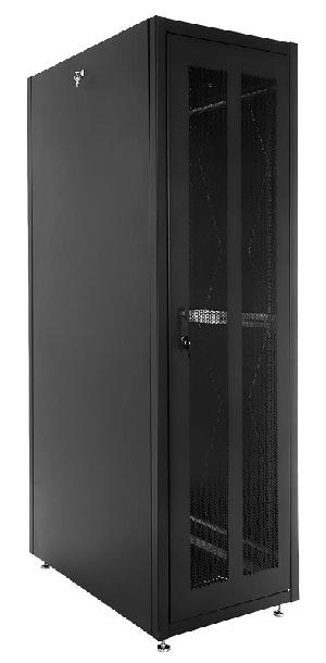 Шкаф телекоммуникационный напольный ЭКОНОМ 42U (600 × 1000) дверь перфорированная 2 шт., цвет черный